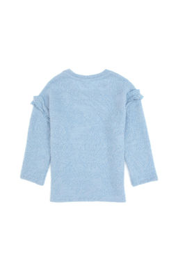 K_z _ocuk Mavi Kollar_ F_rf_r Detayl_ Bisiklet Yaka Sweatshirt - U.s. polo assn фото 2