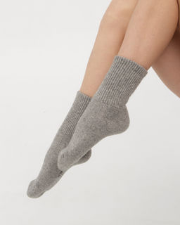 Теплые носки из монгольской шерсти серые - Bodio's фото 2