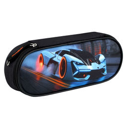 Пенал школьный Феникс+, арт.71976/ 30 СПОРТКАР (без наполнения, 20.5х7.5х4 см, микрофибра на ПВХ-осн