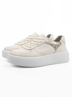 03-C140-2 LT. BEIGE Полуботинки спортивные женские (натуральная кожа)