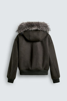 FAUX SUEDE QUILTED JACKET - Zara фото 9