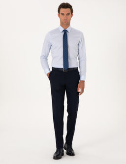 A__k Mavi Slim Fit Non Iron Klasik G_mlek - Cacharel фото 4