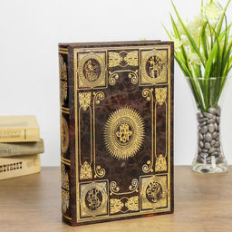Шкатулка книга-сейф «Эпоха искусства», дерево, тиснение, золотом 26×17×5 см