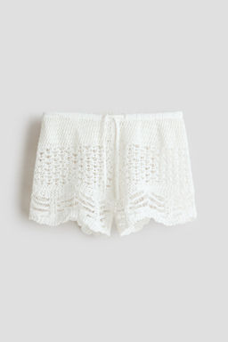 Pantal?n playero corto efecto crochet