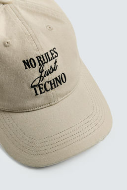 WASHED EMBROIDERY CAP - Zara фото 6