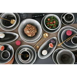 Тарелка фарфоровая пирожковая Magistro Сиам, d=16,5 см, цвет серый  фото 6