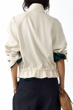 Chaqueta oversize en mezcla de lino - H&m фото 7