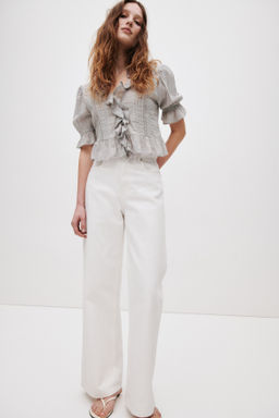 Blusa con ribetes de volante - H&m фото 4