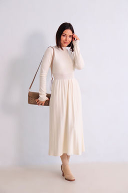 Martichelli Платье вязаное молочное  фото 3