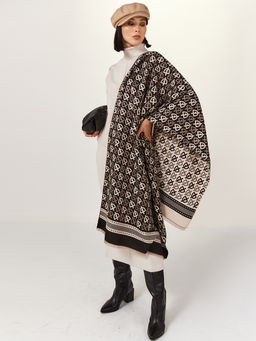 в составе ШЕРСТЬ  и КАШЕМИР Большой, мягкий, теплый  двусторонний палантин - Tantino фото 2