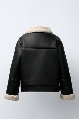 DOUBLE-FACED BIKER JACKET - Zara фото 4