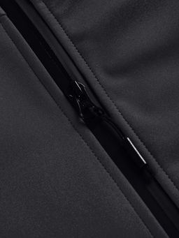 Парка спортивная женская с капюшоном softshell черного цвета 9568Ch