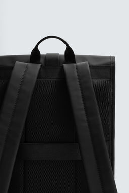 RUBBERISED BACKPACK WITH FLAP - Zara фото 3