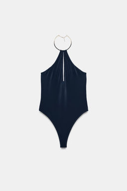 BODY HALTER CHOKER / Marino oscuro