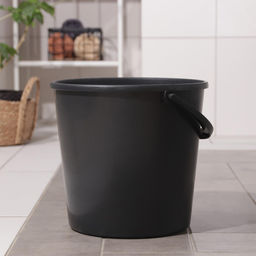 Ведро 12л с мерной шкалой, черное "Народное" ЕлПласт арт. 208, 836