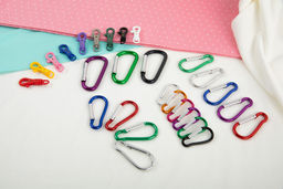 Фурнитура сумочная металл Gamma GH 120/35/10 Карабин 25 мм 10 шт. №07 черный