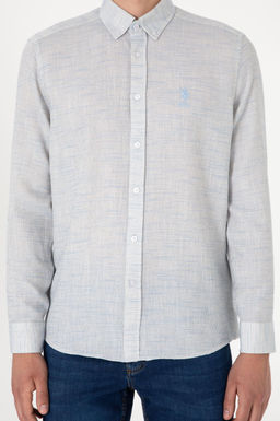 Erkek A__k Mavi Uzun Kollu G_mlek Sepette S_rpriz _ndirim - U.s. polo assn фото 6