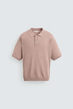 TEXTURED KNIT POLO SHIRT - Zara фото 7