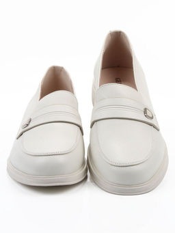 03-DEB2-3 MILK Лоферы женские (натуральная кожа)