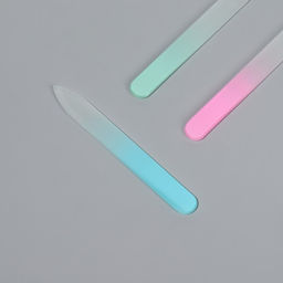 Цена за 6 шт. Пилка стеклянная для ногтей, 9 см, в чехле, МИКС