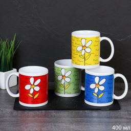 Кружка 400 Цветы / А-450 /уп 48/