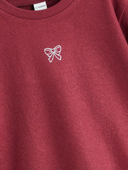 Bask?l? K?z ?ocuk Sweatshirt