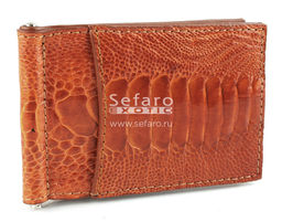 Зажим для купюр из кожи страуса