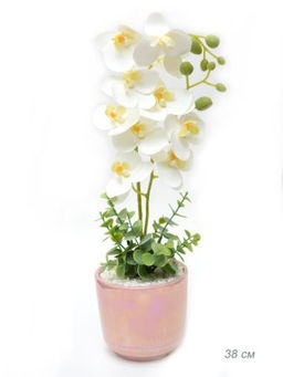 Цветочная композиция Орхидея 38 см / 0213-152 /уп 24/ - Галеонтрейд фото 4