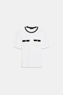 T-SHIRT WITH POCKETS - Zara фото 5