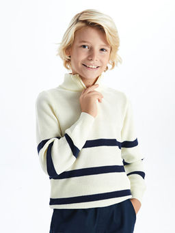 Dik Yaka Erkek ?ocuk Triko Kazak - Waikiki фото 3