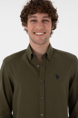 Erkek Koyu Haki Uzun Kollu Basic G_mlek Sepette S_rpriz _ndirim - U.s. polo assn фото 3