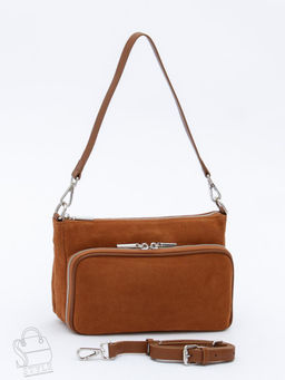 Сумка женская кожаная 8200PEF brown Polina&Eiterou  в Новосибирске