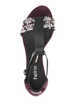 Босоножки, бордово-черные - Heine фото 4