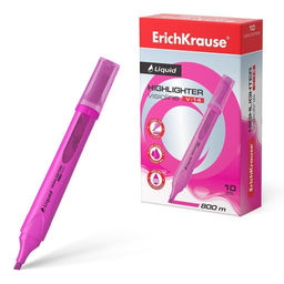 Маркер текстов. ErichKrause Liquid Visioline V-14 Neon 1-4 мм роз. скошенный 1 шт