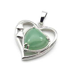 Подвеска в виде сердца 27*29мм с нефритом прессованным