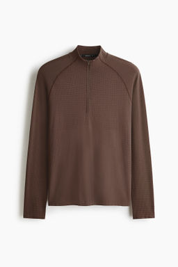 Muscle Fit Zip top sports top with DryMove - H&m фото 2