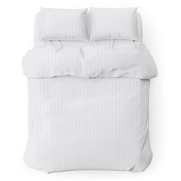 Пододеяльник Евростандарт на пуговицах "Облако" 200х215см, страйп-сатин, полоса 1х1см 135г/м2, хлопок 100%, упаковка "классическая" ПВХ 28х41см, "Домашняя мода" (Россия)