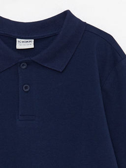 Polo Yaka Basic Uzun Kollu Erkek ?ocuk Ti??rt - Waikiki фото 3