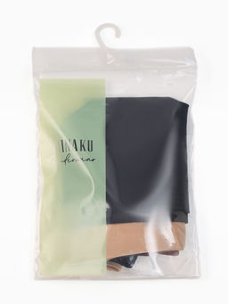 Наб бесшов трусов (3шт) жен бикини MINAKU 90%нейл/10%спанд/ласт 100%хл шок/капуч/черн р.S