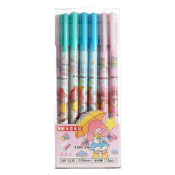 Цена за 12 шт. Ручка гелевая со стираемыми чернилами Calligrata, 0.38 мм, стержень синий, корпус с «Аниме», МИКС