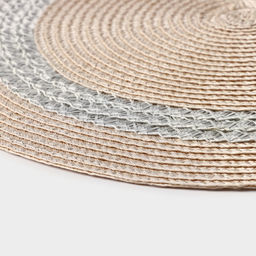 Салфетка сервировочная на стол Доляна «Оскар», d=38 см, бежевая