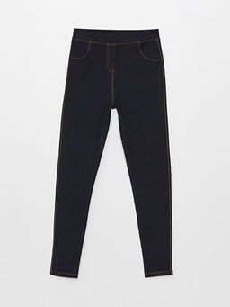 Beli Lastikli Basic K?z ?ocuk Uzun Tayt