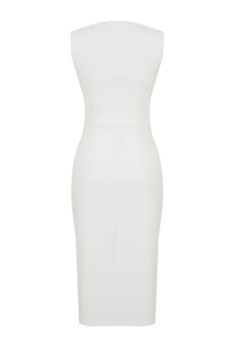 TRENDYOLMILLA Murdum Pencere/Cut Out Detayl? Dokuma Elbise TPRSS24EL00140