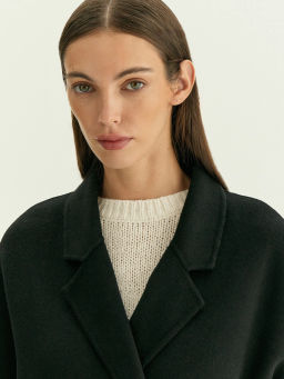 Полупальто-халат из шерсти, R136/agato