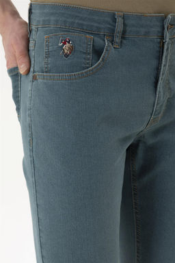 Мужские зеленые джинсовые брюки - U.s. polo assn фото 5