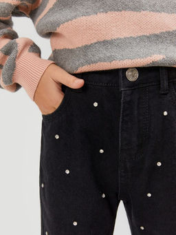 ACOOLA / Брюки джинсовые детские для девочек Ego черный  фото 3