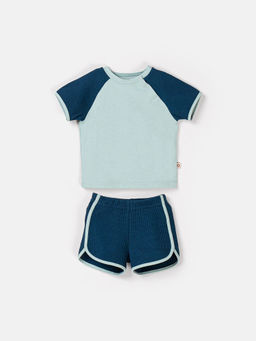 Комплект футболка и шорты "Атлантика" из рифленой ткани 0+