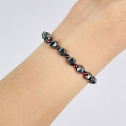 Браслет из Гематита и Граната