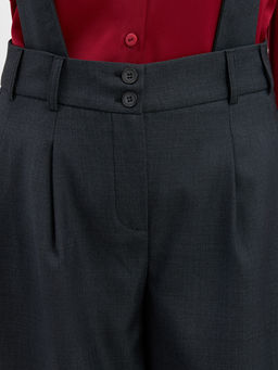 Брюки со съемными бретелями OD-982-1 серый