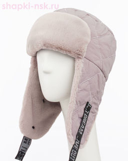 Тиффани плащевка стеганая хит Ушанка женская (56-58)